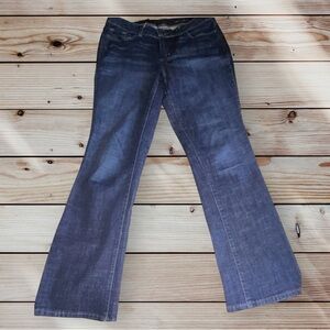 Lee Curvy Fit Bootcut Stretch Jeans Dark Blue Denim 5-Pocket Women Size 10